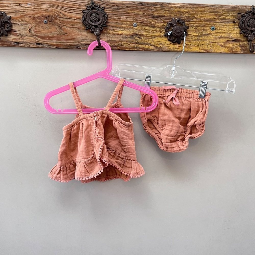 Jamie Kay Ruffle Tank‎ Set- Size 1 yr - Picture 2 of 3
